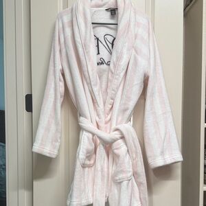 Victoria's Secret Light Pink Striped Robe